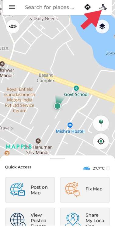 MapmyIndia से नजदीक का पेट्रोल पंप कैसे ढूंढे?